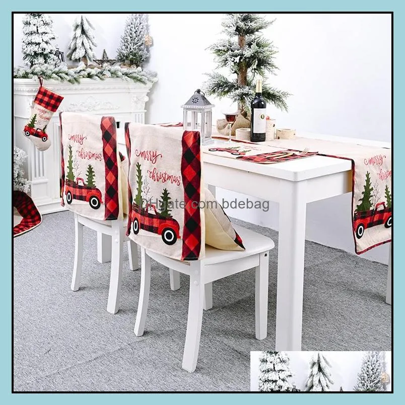 christmas plaid table mat placemat dining decoration for home kitchen party place mat tablecloth xmas supplies gifts