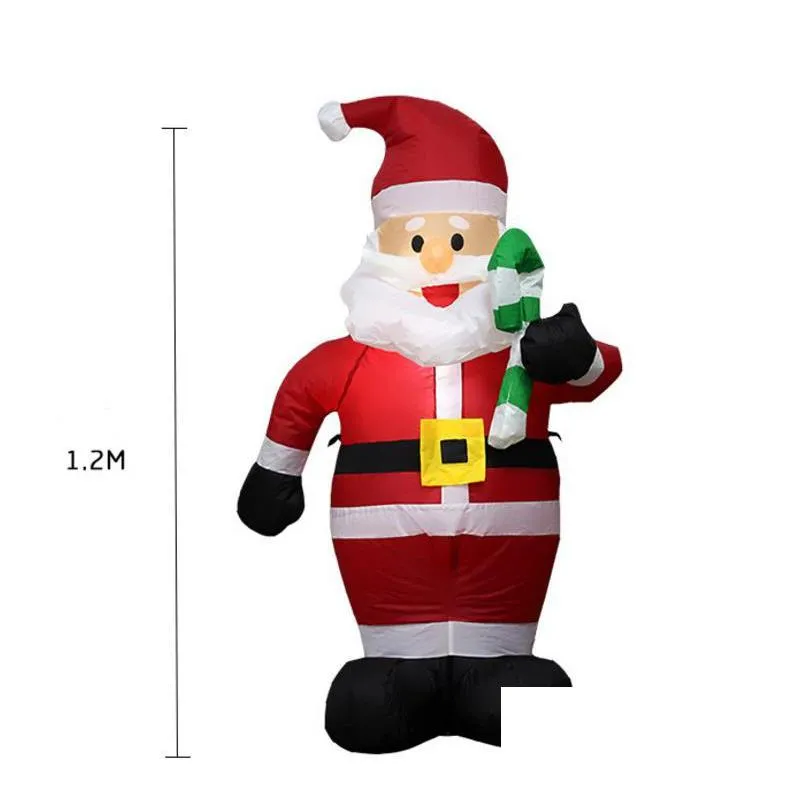 santa claus gingerbread man christmas inflatables indoor and outdoor decoration with led lights blow up lighted yard lawn festive party decor