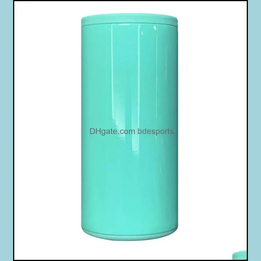 diy heat sublimation skinny tumbler 12oz beer water bottle stainless steel vacuum insulated can cooler thermos cups