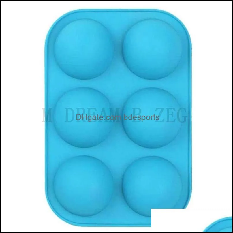 6hole semicircle cake mold silicone baking mould chocolate molds for making hot chocolate cake jelly dome mousse