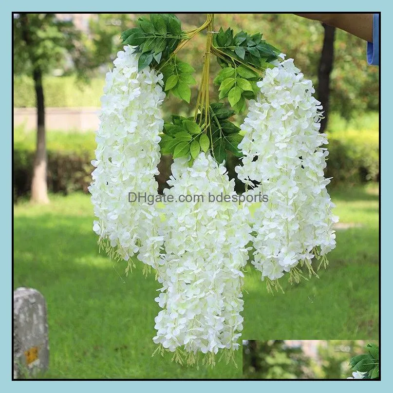 1 1 meter artifical flower rattan elegant wisteria vine for wedding decorations bouquet hanging garland