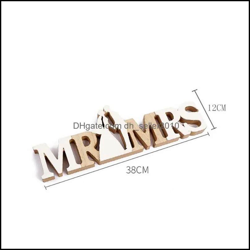 bridegroom bride wedding home decor gift art crafts laser cut wood mr mrs love table decoration statues ornaments room decorating