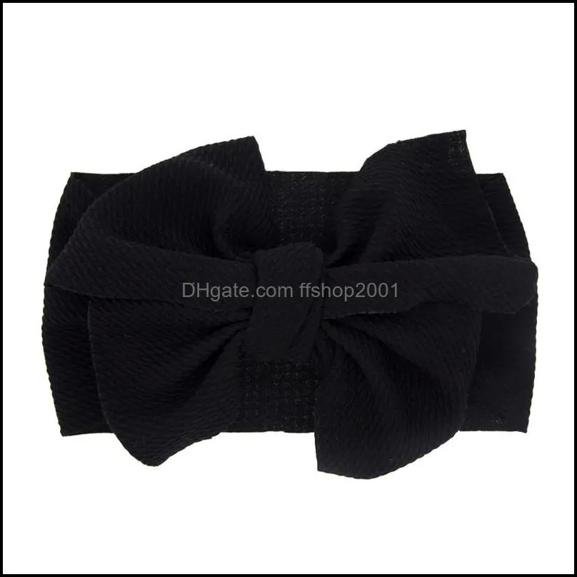 solid color baby children bow knot headband wide elastic hair bands hoods