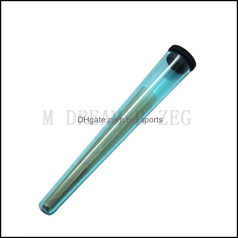 acrylic tubes 115mm transparent paper cones holder cigar tube airtight waterproof pill box 4 colors