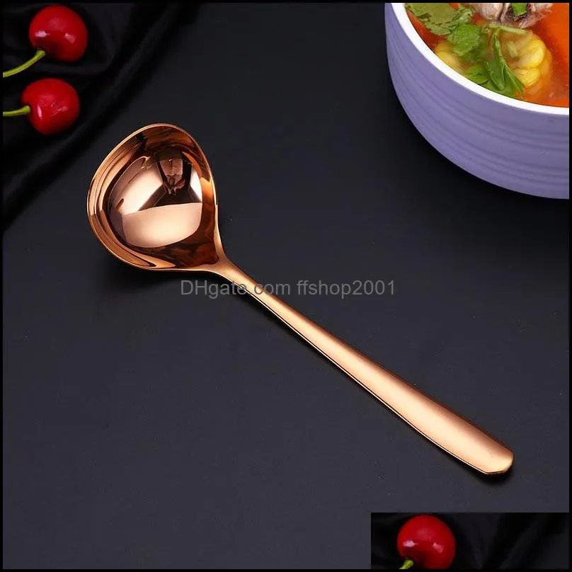 stainless steel soup spoons sauce spoon home kitchen drinkware tool