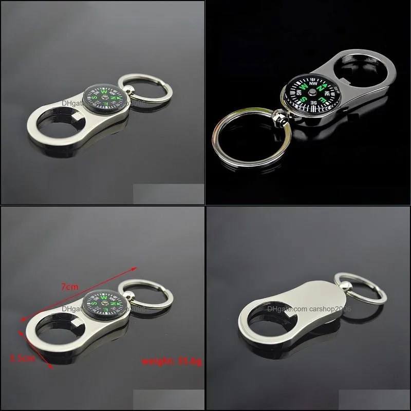 compass bottle opener keychain portable beer bottle opener key ring key holders fashion 