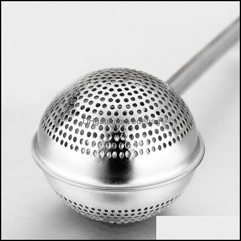 stainless steel telescopic tea ball press type tea strainer loose leaf seasoning tea infuser filter