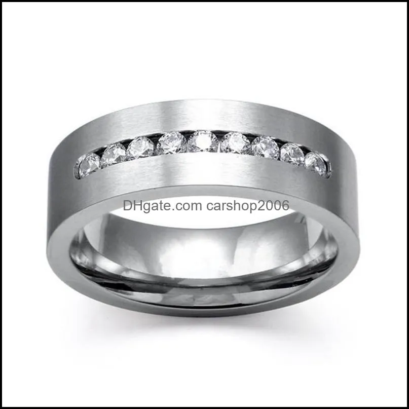 stainless steel diamond ring wedding rings sets engagement rings for women couple jewelry women men rings fashion jewelry