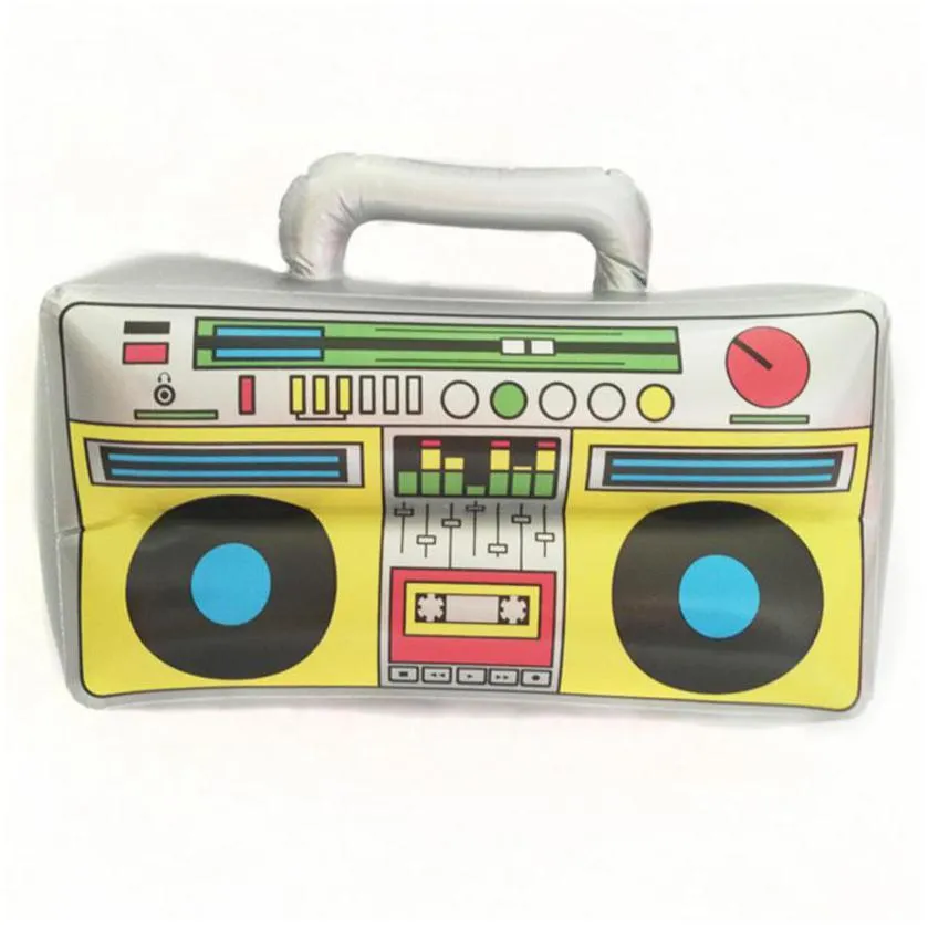 party decoration inflatable foil balloons phone microphones boom box radio for themed supplies rappers hip hop bboys costume