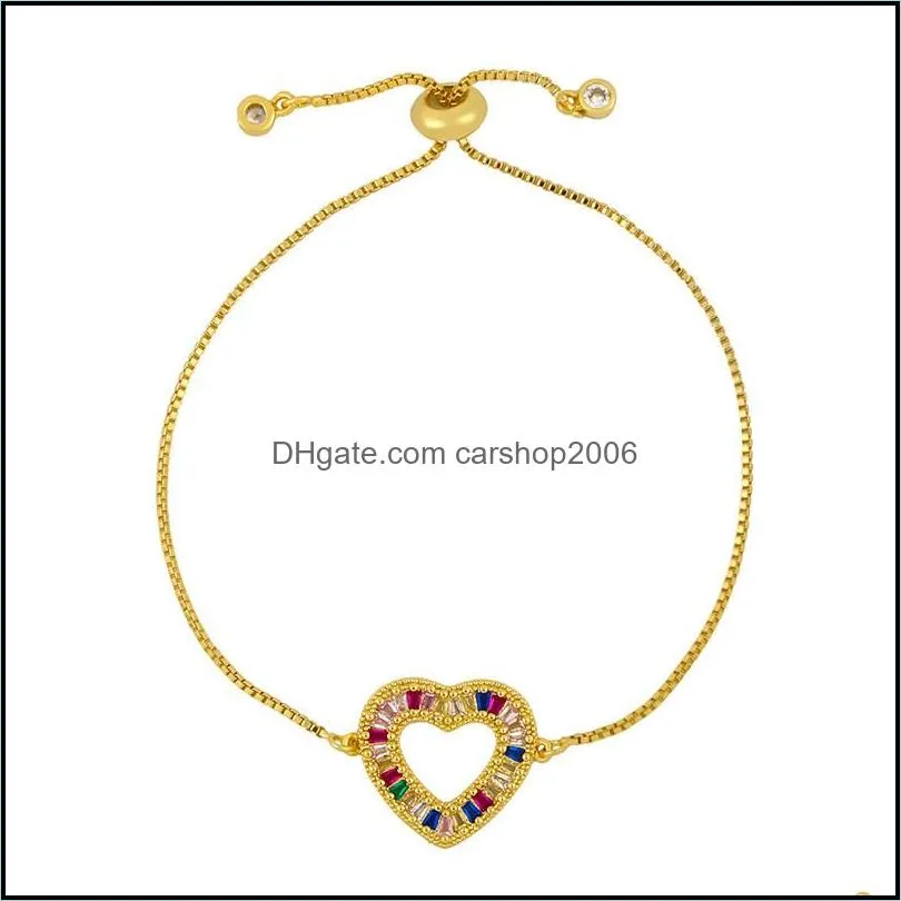 18k gold mama bracelet pull adjustable heart mom mama heart charm diamond bracelets women fashion jewelry mother gift
