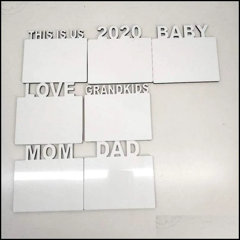 2021 sublimation blank photo frame mdf photo panel photo block with 2021 diy wooden album frame heat transfer