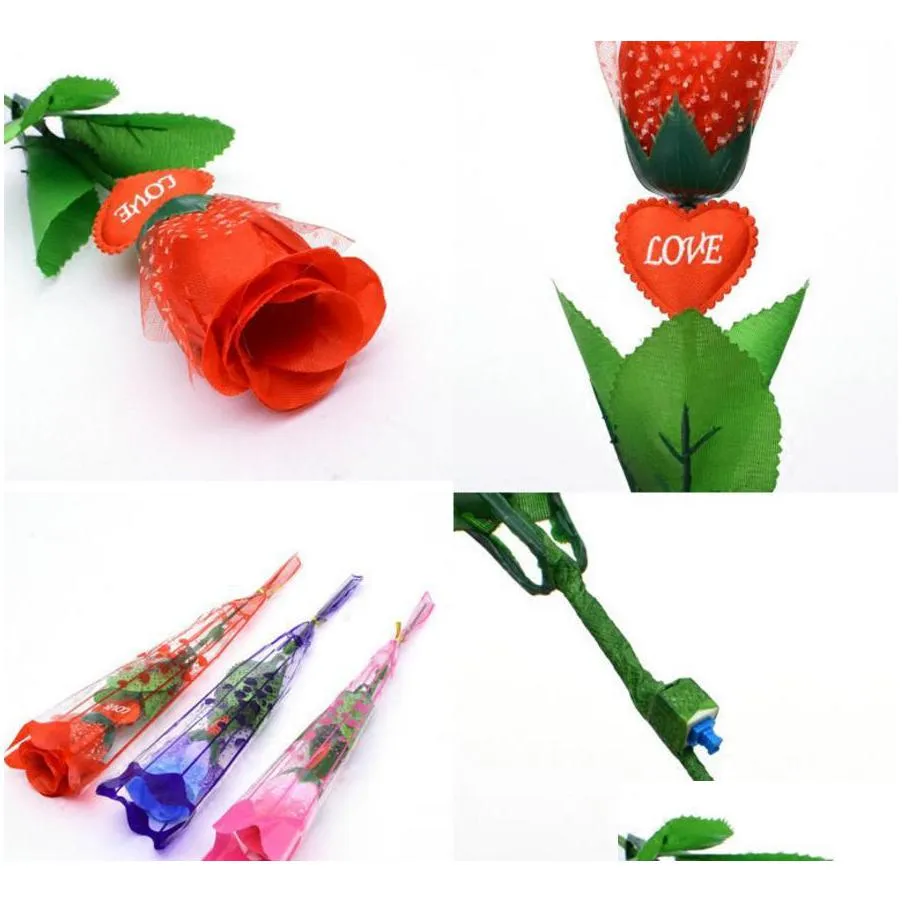 led light up bouquet flowers party flashing glowing rose wand sticks wedding decoration valentines day memorial gift