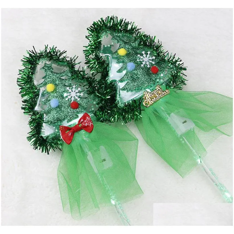 led light up christmas tree magic wands decorations glow flash stick blinky xmas birthday holiday party favor costume accessory for princess