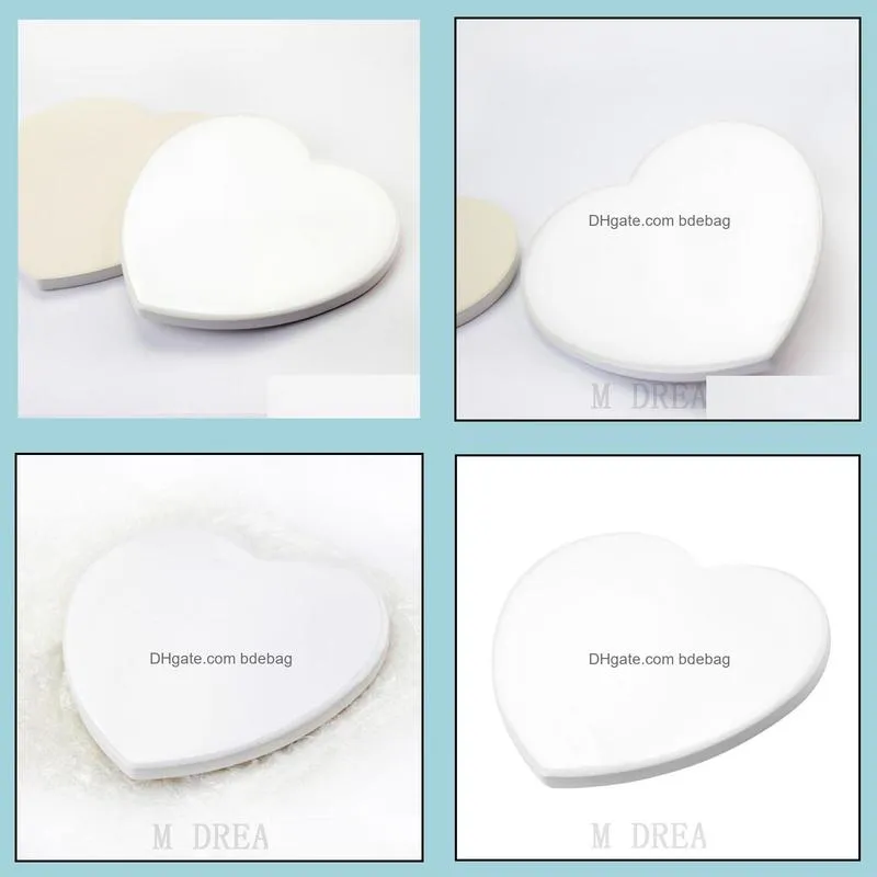 sublimation coaster blank ceramics heart shaped mug pad diy cup mat