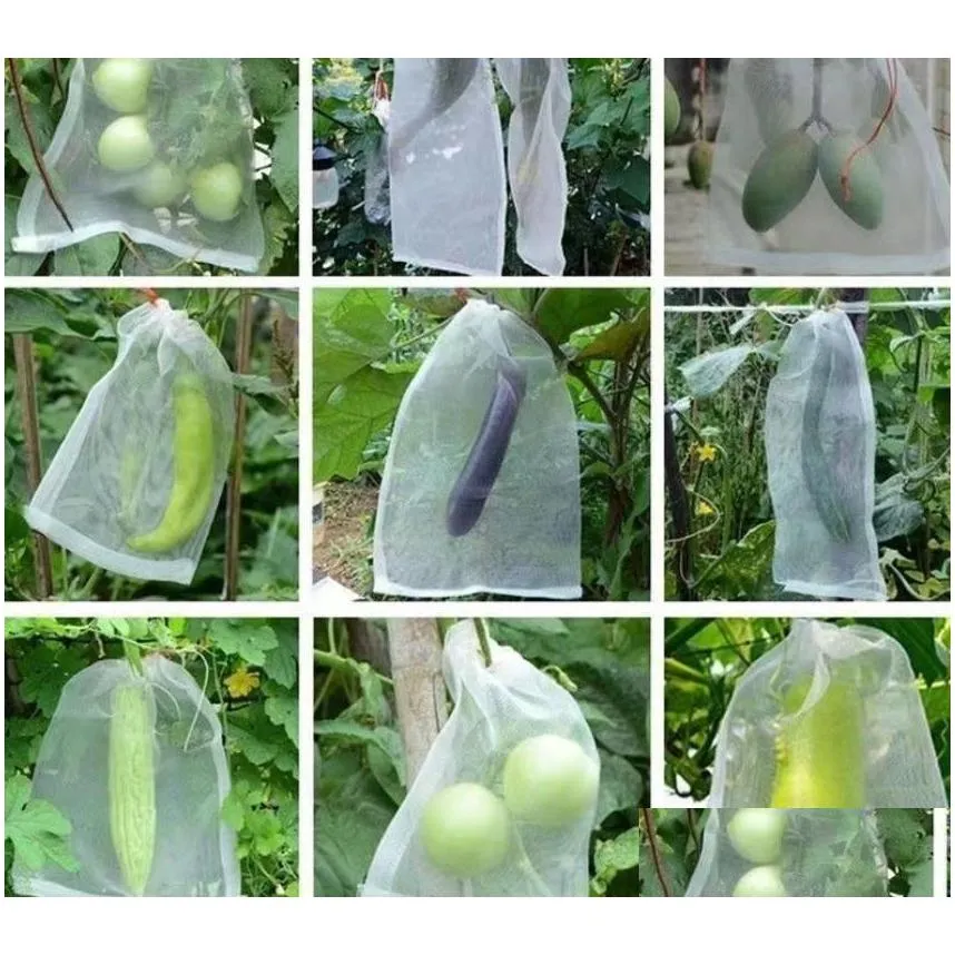 100pcs grapes fruit protection bags garden mesh bags agricultural orchard pest control antibird netting vegetable bag