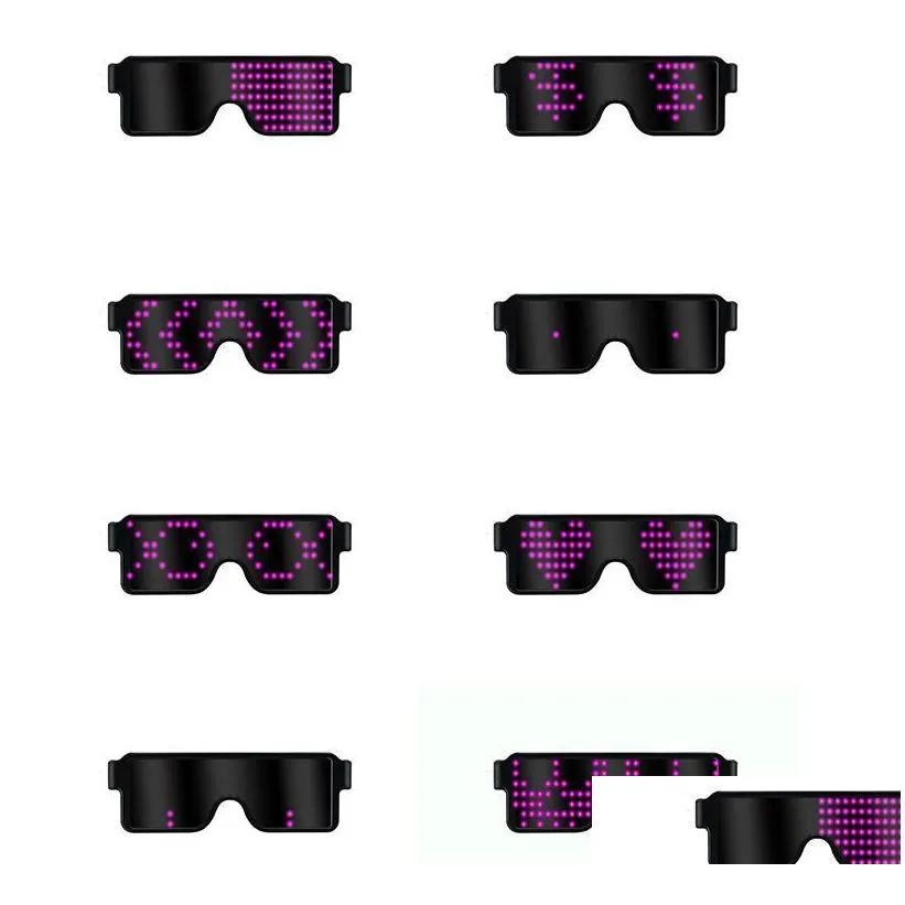 led light up glasses party favors festivel glow up flashing display diy animation shutter shades atmosphere props