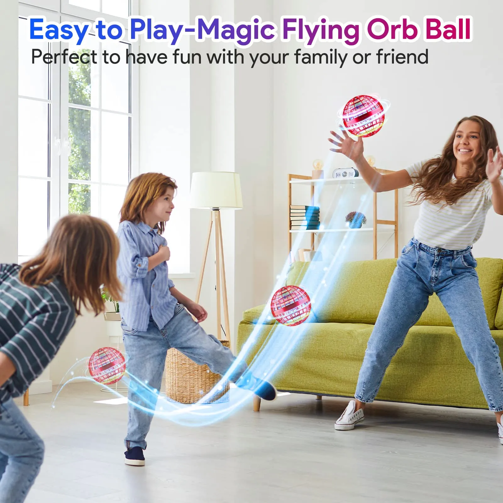 magic flying orb ball toy with light 2022 upgraded hover orb ball hand controlled flying spinner mini drone ball boomerang orb birthday gift for 6 7 8 9 10add year old kids adults indoor outdoorred