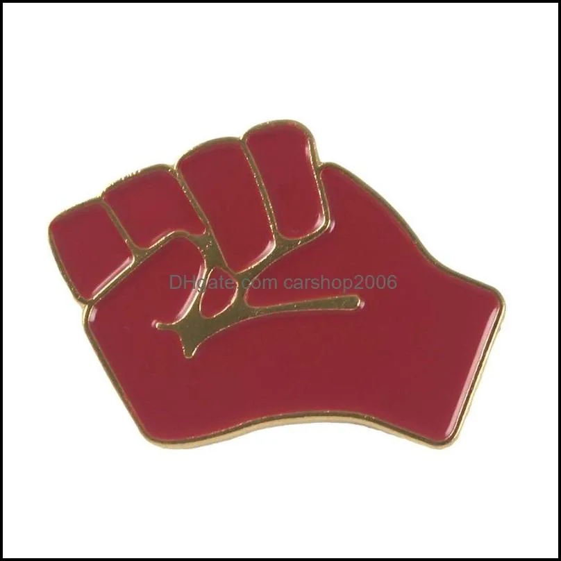 hand fist brooches pins enamel black fists lapel pins tops bags dress badge for women men fashion jewelry
