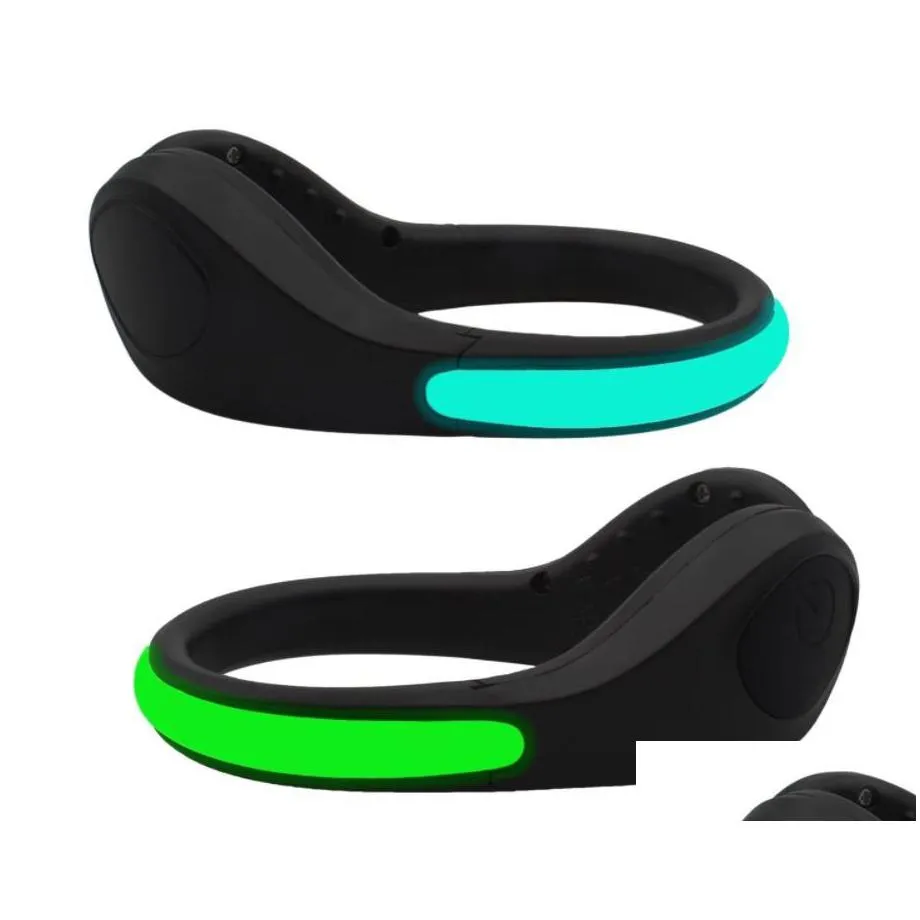 led flash shoe clip light up glow in the dark for party dancing skating night running safty gear