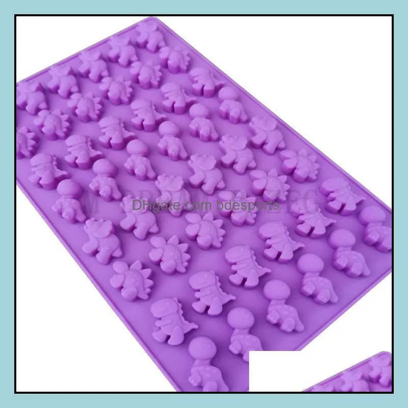 48 holes dinosaur mold silicone gummy cake molds chocolate mold ice cube tray candy fondant mould baking decorating tools