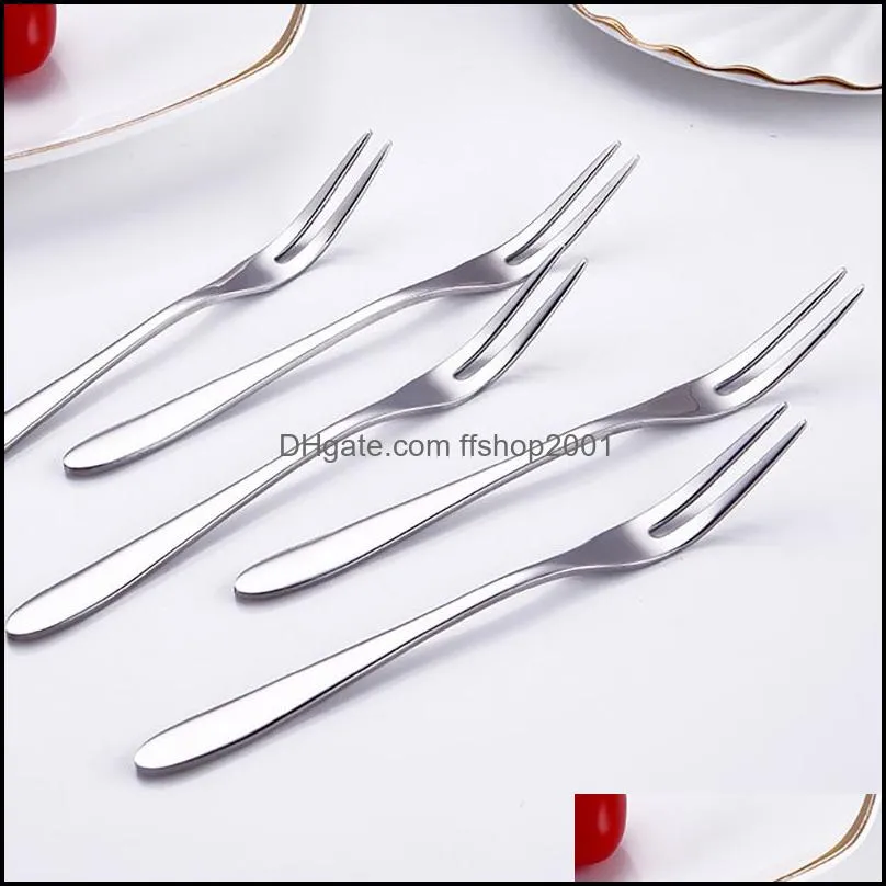 stainless steel fruit fork dessert cake ice cream spoon home kitchen dining flatware tool