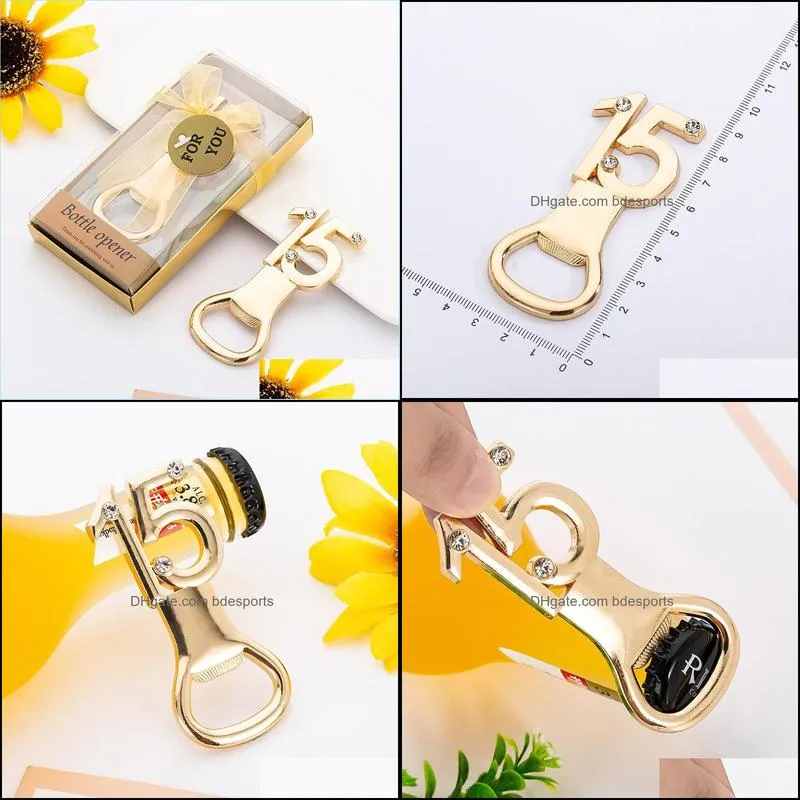 15th beer bottle opener number 15 openers for wedding anniversary birthday gifts