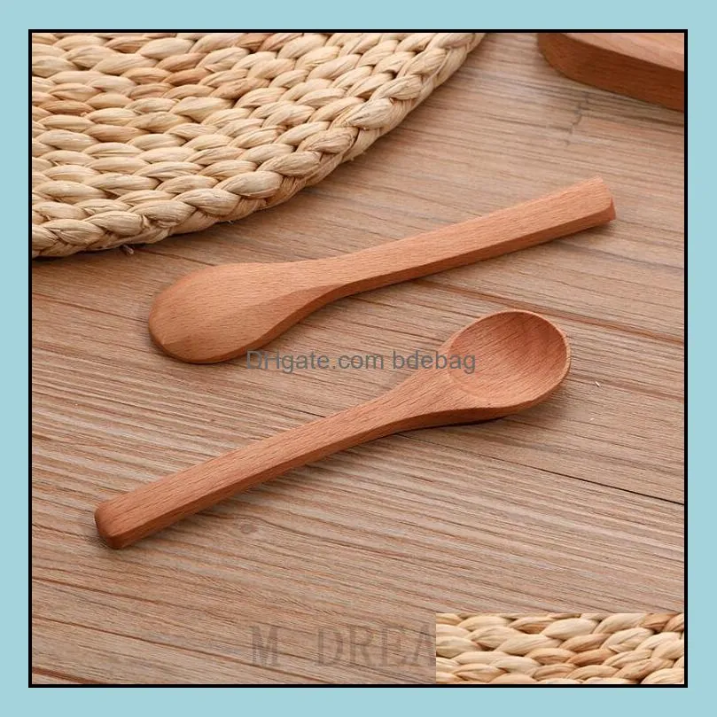 12 7x3cm wooden spoon ice cream honey spoons baby spoons kitchen using small scoop