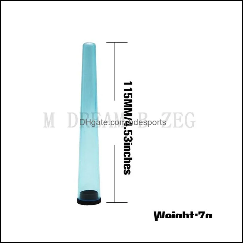 acrylic tubes 115mm transparent paper cones holder cigar tube airtight waterproof pill box 4 colors