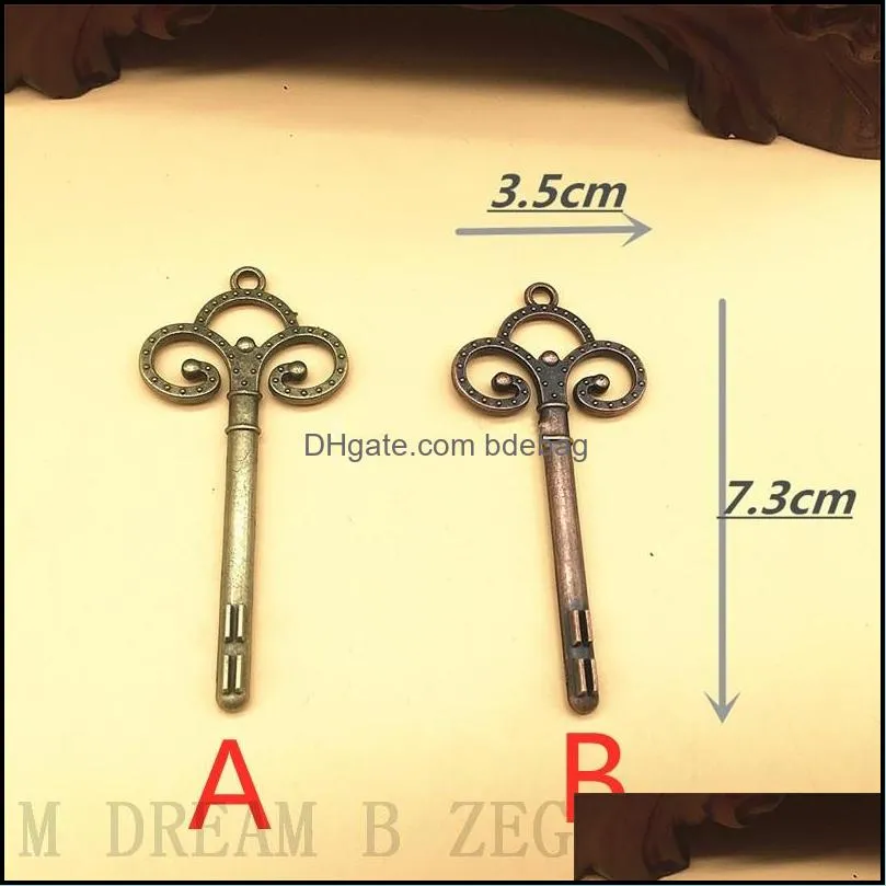 retro key place card holder antique bronze copper key table number stands table card holder wedding decoration