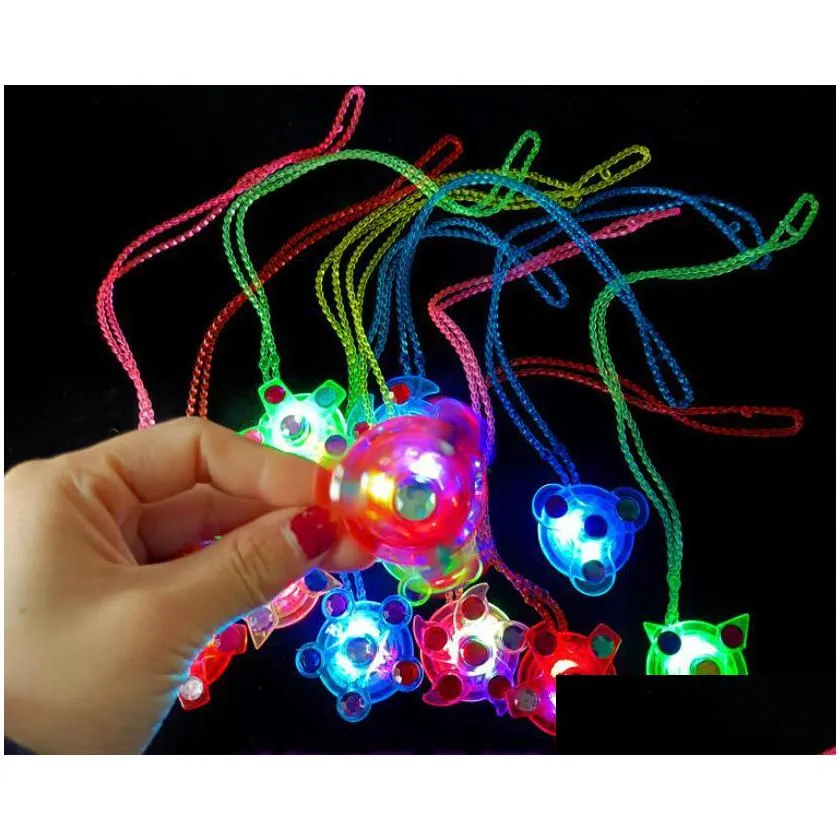 light up toy party favors led fidget bracelet glow necklace gyro rings kid adults finger lights neon birthday halloween christmas goodie bag