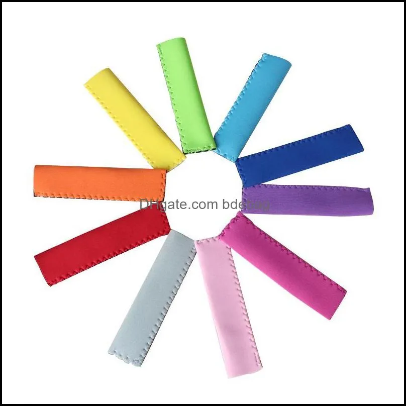 colorful neoprene popsicle holder zer icy pole holder ice lolly sleeve protector for ice cream tools