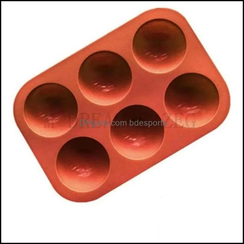 6hole semicircle cake mold silicone baking mould chocolate molds for making hot chocolate cake jelly dome mousse