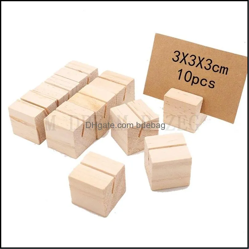 wooden place card holder base name card table numbers holder memo picture p o holder for wedding and party