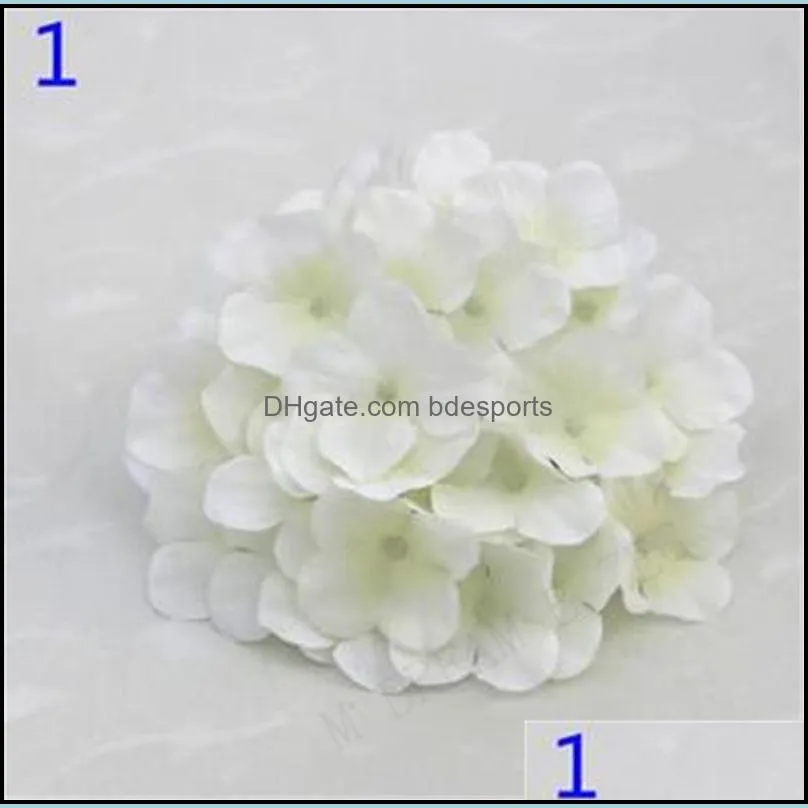 18cm/7 1 artificial hydrangea decorative silk flower head for wedding wall arch diy hair flower home decoration accessory props