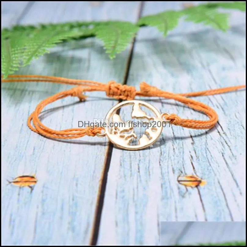 world map multilayer bracelet bead weave women bracelet adjustable charm bangle cuff summer fashion jewelry
