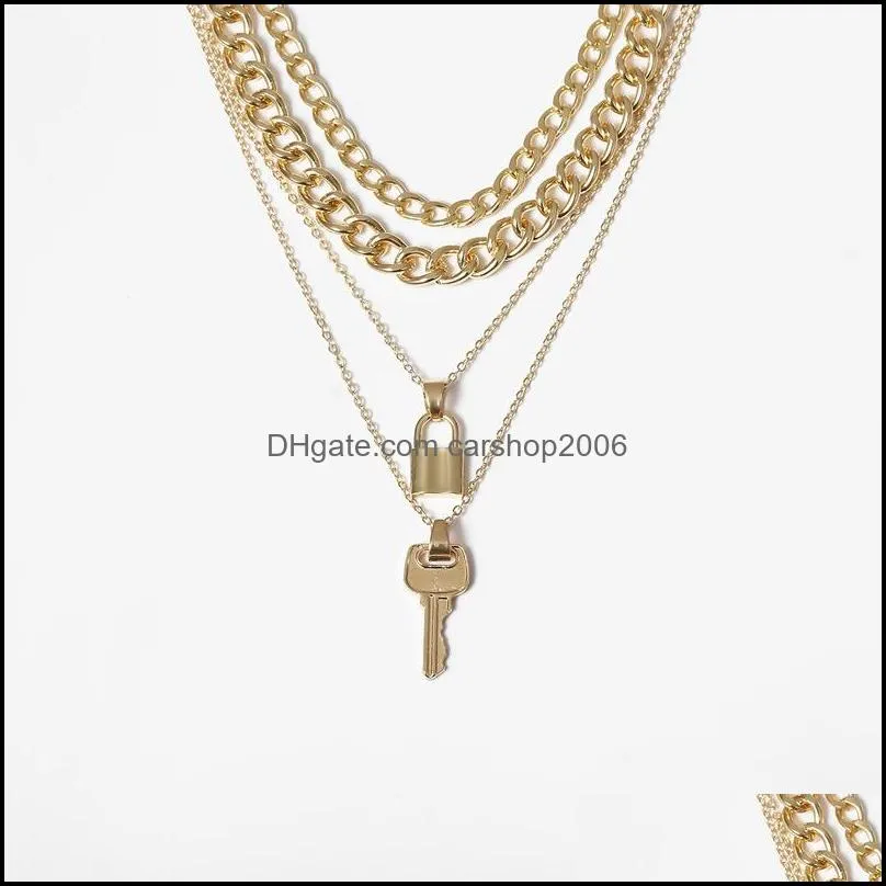 key lock pendant choker necklace neck gold chains necklaces for women fashion jewelry