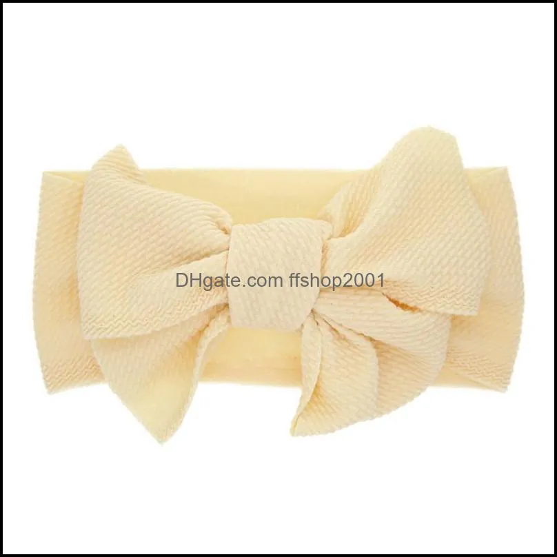 solid color baby children bow knot headband wide elastic hair bands hoods