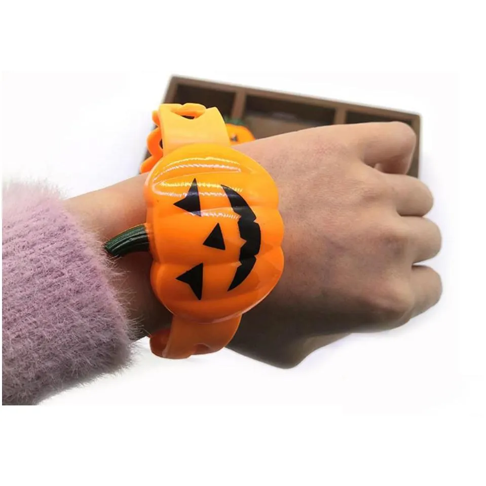 glow bracelets halloween wristband party favors led light up pumpkin bangle treats candy goodie bag stuffers