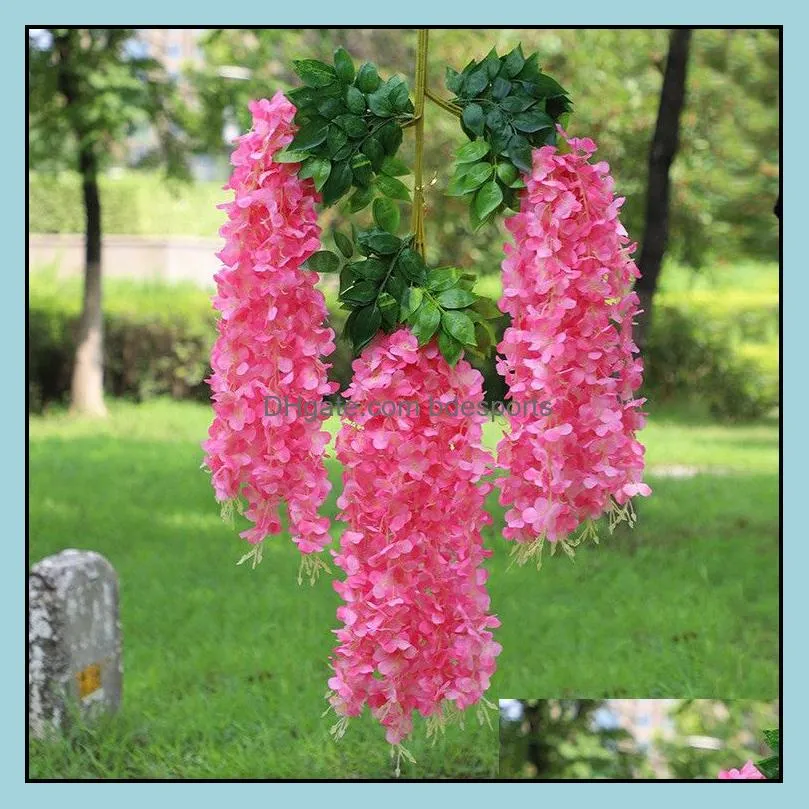 1 1 meter artifical flower rattan elegant wisteria vine for wedding decorations bouquet hanging garland