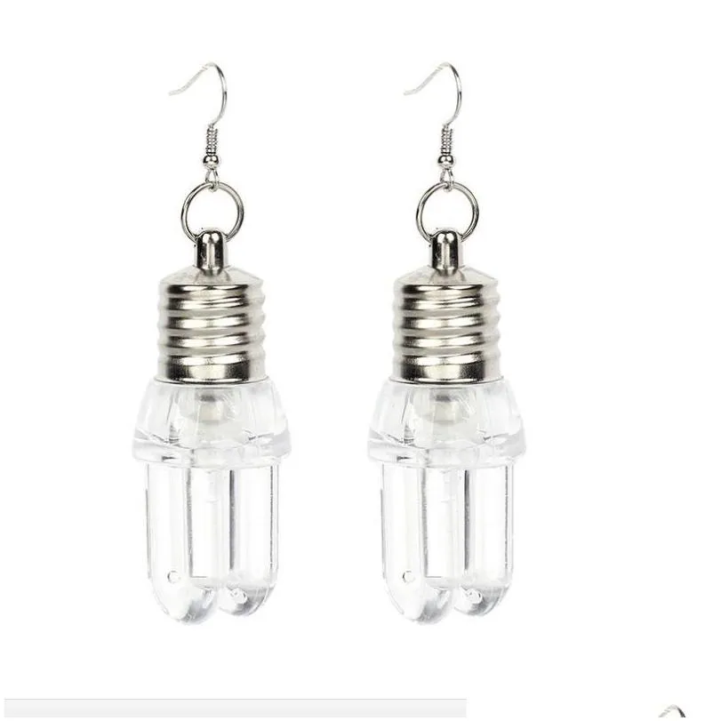 glowing light up bulb earrings dangle earring dance party club disco ball atmosphere props