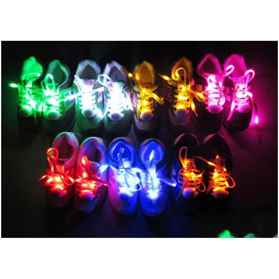 led flashing shoelaces light up nylon shoe laces with for party favors running hiphop dancing cycling hiking skating 3 modes