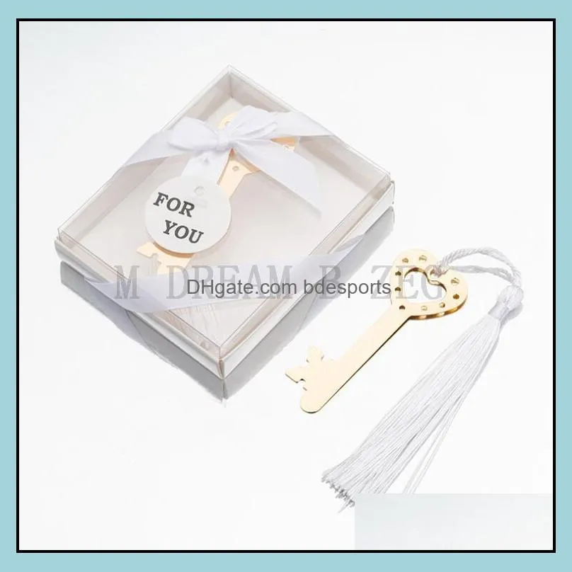 key bookmark with tassel wedding party favor birthday gifts bridal shower event keepsake return giveaways m dream b zeg