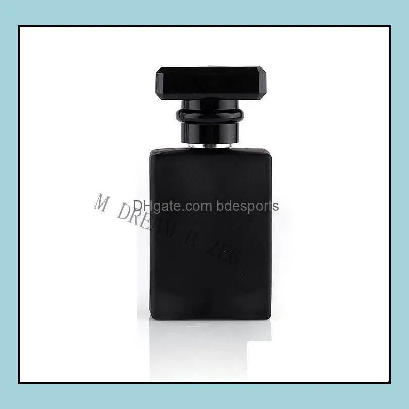 refillable glass spray perfume bottle transparent matte black empty cosmetic container atomizer bottles travel size