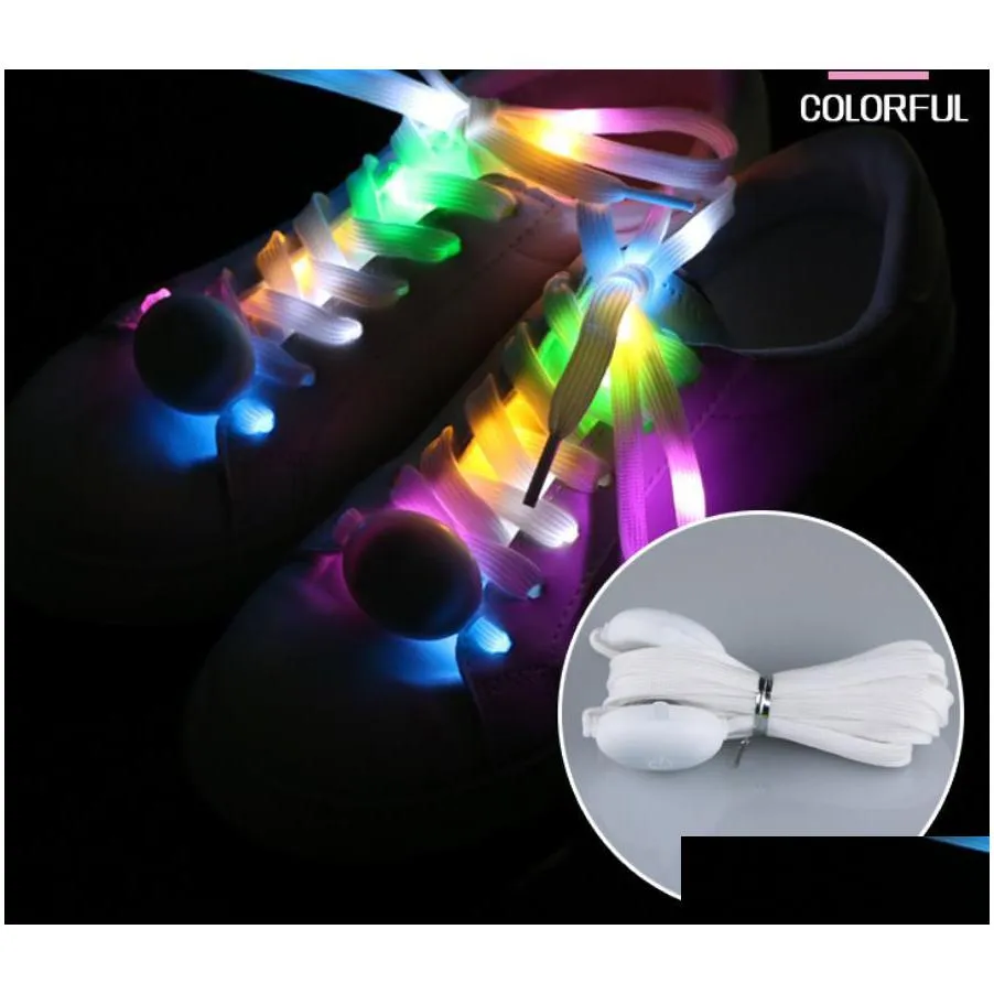 led flashing shoelaces light up nylon shoe laces with for party glowing favors running hiphop dancing cycling hiking skating 3 modes