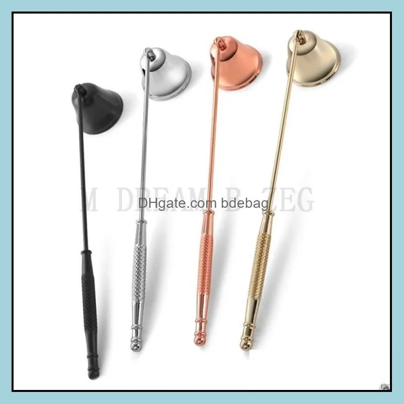 bell shaped candle snuffer stainless steel candles wick trimmer oil lamp cover wedding candle fire extinguisher