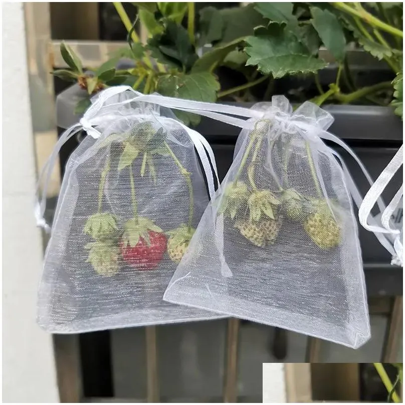 100pcs grapes fruit protection bags garden mesh bags agricultural orchard pest control antibird netting vegetable bag