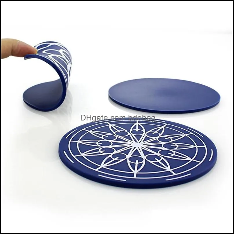 9 8cm silicone coaster 8 styles nonslip cup mat creative insulation pad office home tool