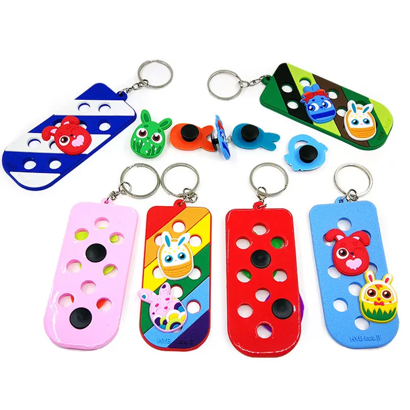 shoes charms keychain luggage tag hole keyring for shoe charms decoration keychain suitable for handbag key fluorescent accessory decoration