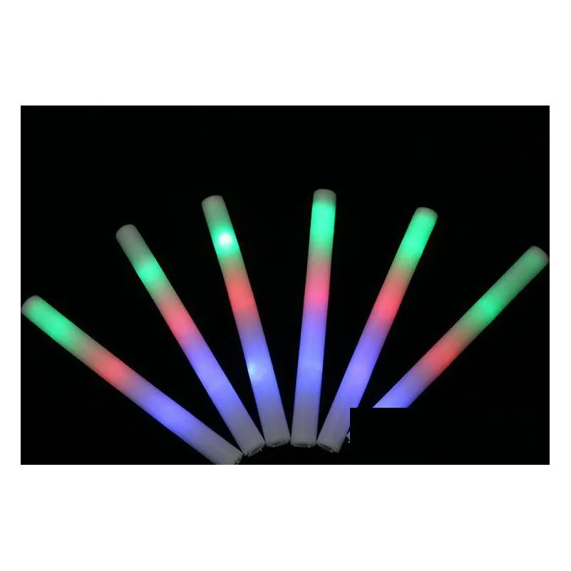 light up foam sticks glowing wand baton flashing led stobe stick for party concert event birthday wedding give aways favors