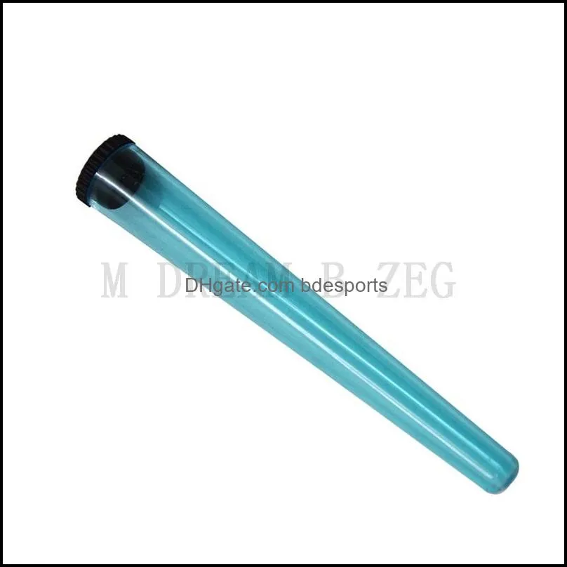 acrylic tubes 115mm transparent paper cones holder cigar tube airtight waterproof pill box 4 colors